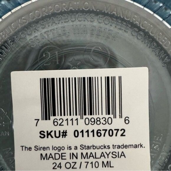 Starbucks Summer 24 Oz Tumbler Silicone Lid Topper & Straw Textured Aqua & Pink - Picture 9 of 10